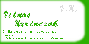 vilmos marincsak business card